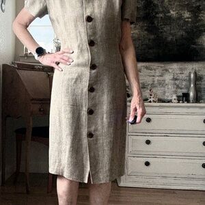 100% linen dress